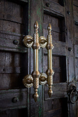 Exquisite Brass Door Handle — Dhvajaṅka