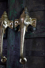 Exquisite Brass Door Handle — Ganesha