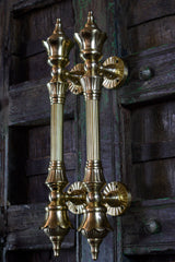 Exquisite Brass Door Handle — Padmāṅka