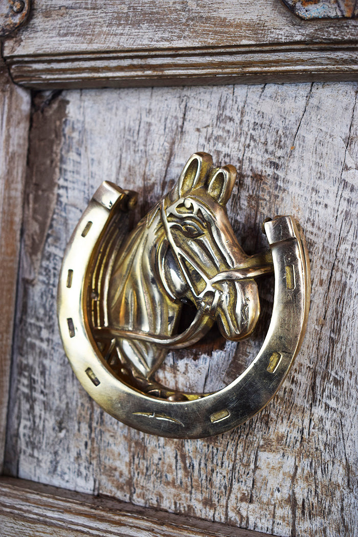 door knocker - horse head and horseshoe