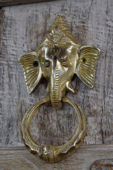 door knocker for front door - Iron Ganesha