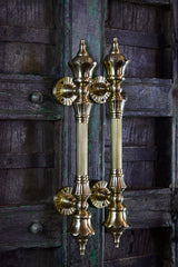 Exquisite Brass Door Handle — Padmaṅka Antique Hardware
