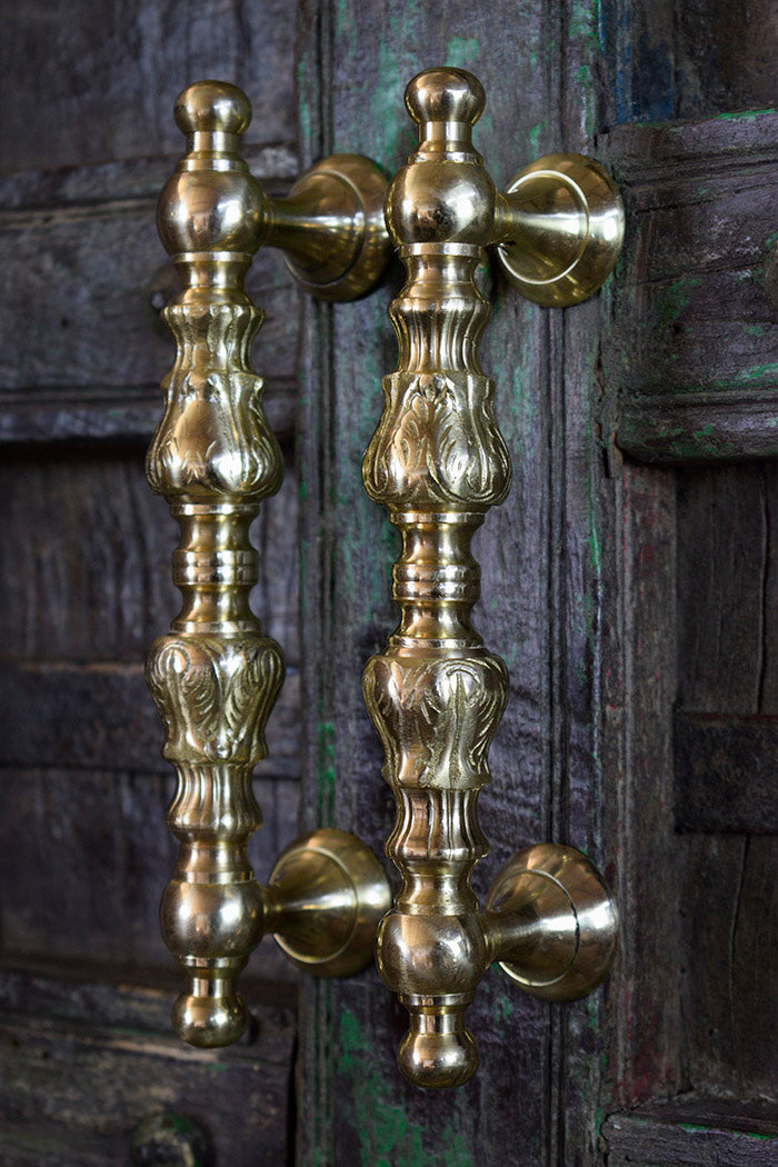 Exquisite Brass Door Handle — Sūryāṅka