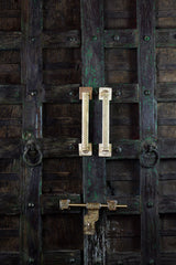 Exquisite Brass Door Handle — Jharokha