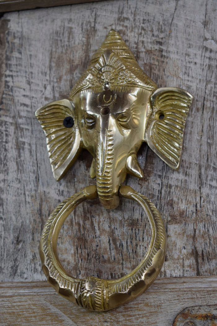 door knocker for front door - Iron Ganesha 