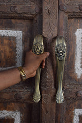 Iron Door Handle —  Lion 12 inch