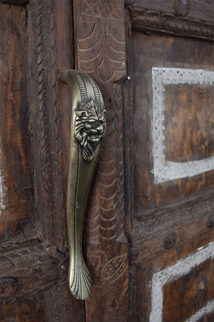 Iron Door Handle —  Lion 12 inch