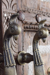 Iron Door Handle —  Peacock ( 13.5 inch )