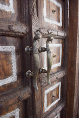 Iron Door Handle —  Peacock ( 13.5 inch )